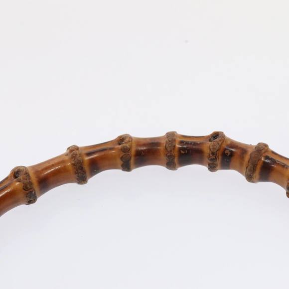 GUCCI Bamboo Hand Bag Leather 2way Brown Gold 001 1998 1638 Auth ep5228 - Picture 8 of 16